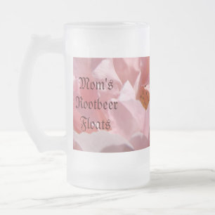 Mum's Rootbeer Floats Glass Frosted Mugs Rose