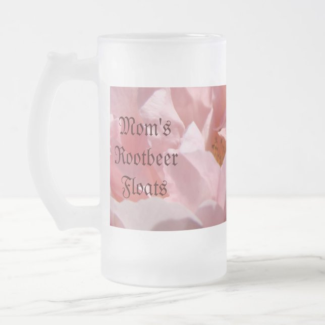 Mum's Rootbeer Floats Glass Frosted Mugs Rose (Left)