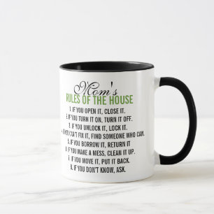 Mum's Rules of the House Mug