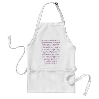 Mum's Rules Of The House Standard Apron