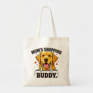 Mum's Shopping Buddy Golden Retriever Tote Bag