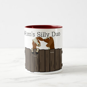 Mum's Silly Duo 2 Goats Two-Tone Coffee Mug