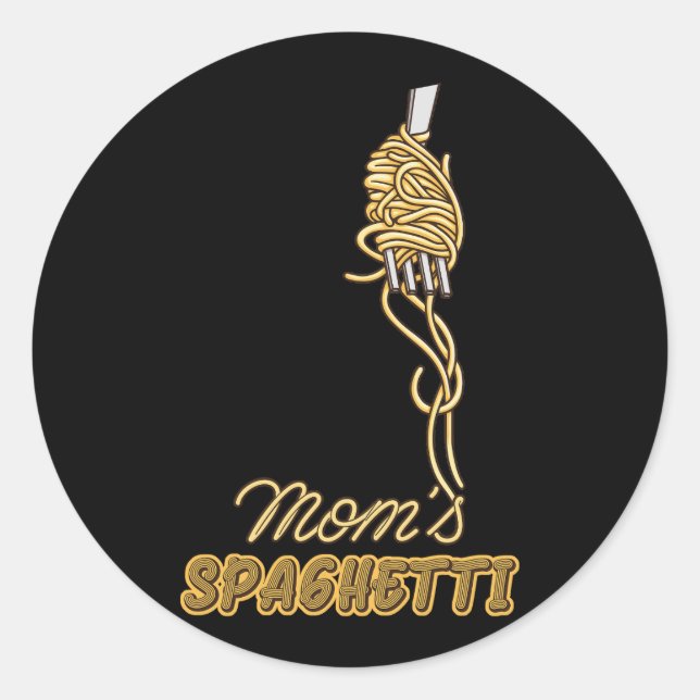 Mum'S Spaghetti Perfect For A Pasta Lover Italian  Classic Round Sticker (Front)
