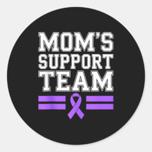Mum's support team family lupus awareness sle classic round sticker