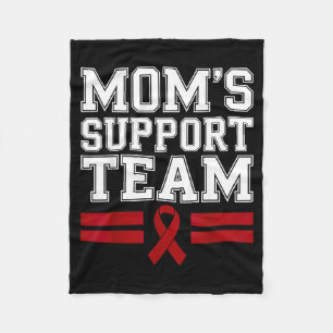 Mum's support team family multiple myeloma cancer fleece blanket