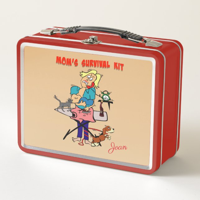 Mum's Survival Kit Mother's Day Gift Metal Lunch Box (Front)