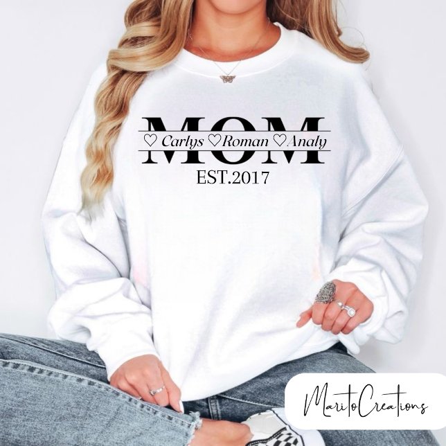 Mum's sweatshirt personalised with child's name (Creator Uploaded)
