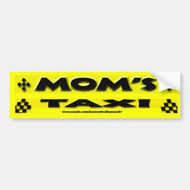 Mum's Taxi Bumper Sticker (Front)