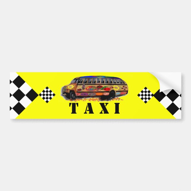 Mum's Taxi Bumper Sticker (Front)