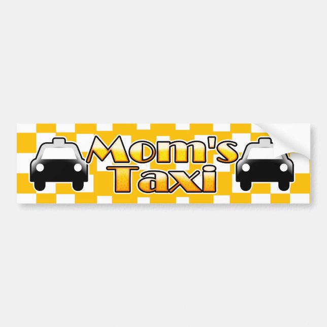 Mum's Taxi Bumper Sticker Car Auto Decal (Front)