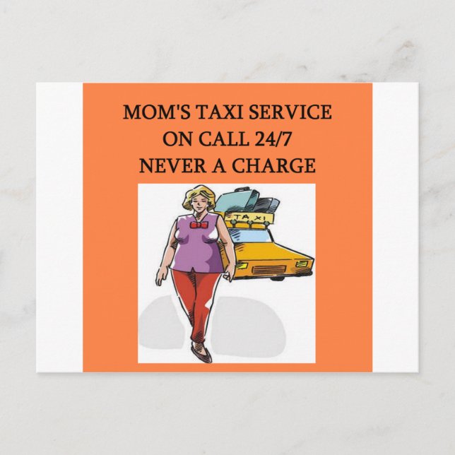mum's taxi postcard (Front)
