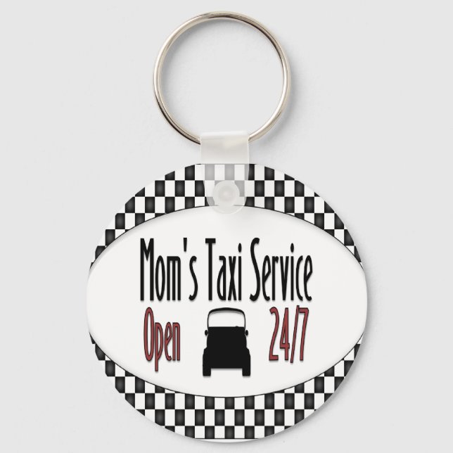 Mum's Taxi Service Key Ring (Front)