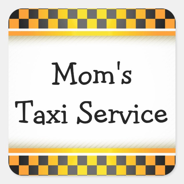 Mum's Taxi Service Square Sticker (Front)