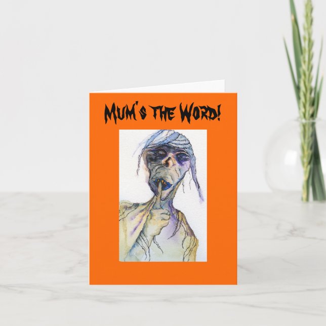 Mum's The Word Surprise Party Halloween Invitation (Front)