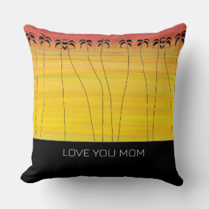 Mum's Tropical Summer Sunset Cushion
