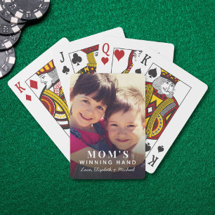 Mum's Winning Hand Photo Playing Cards