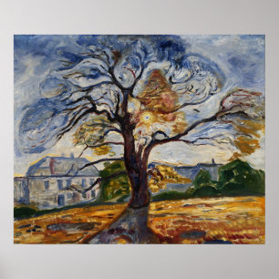 Munch The Oak Tree Expressionist Nature Art Poster
