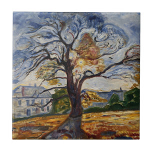 Munch The Oak Tree Expressionist Nature Art Tile