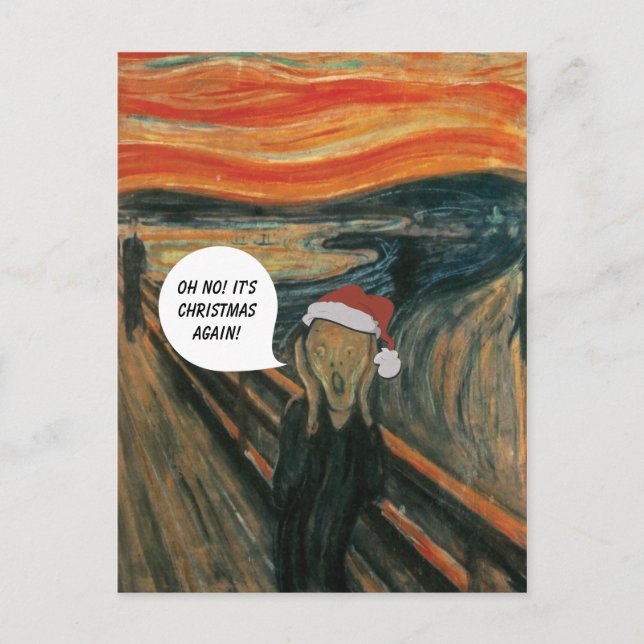 Munch The Scream Anti Christmas Card (Front)