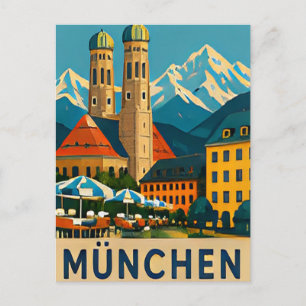 🏔️ MÜNCHEN — Bavarian Towers & Alpine Horizons Postcard