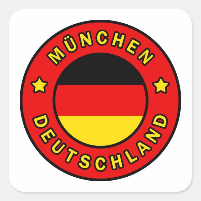 München Deutschland Square Sticker (Front)