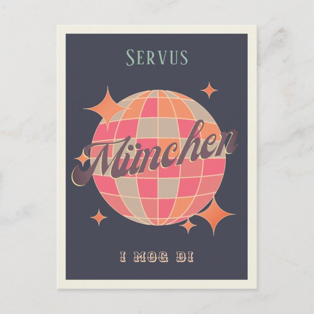 München Munich Deutschland Retro Vintage Postcard (Front)