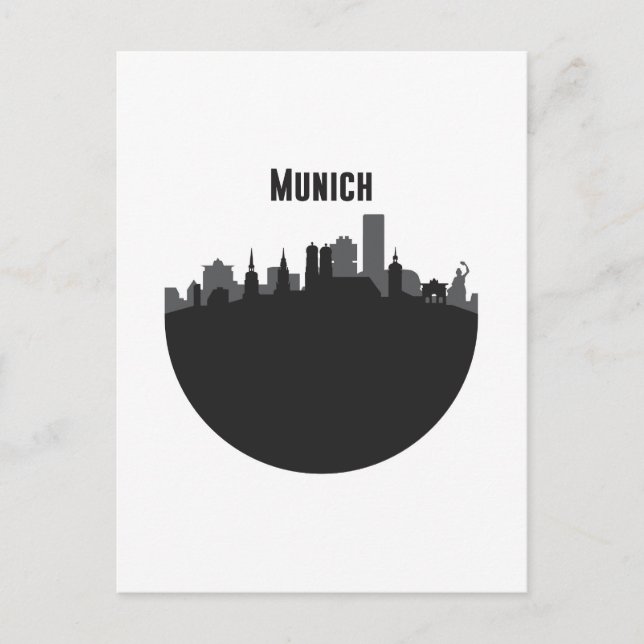 München Stadt Silhouette Postcard (Front)