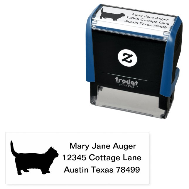 Munchkin Cat Personalised  Self-inking Stamp (In Situ)