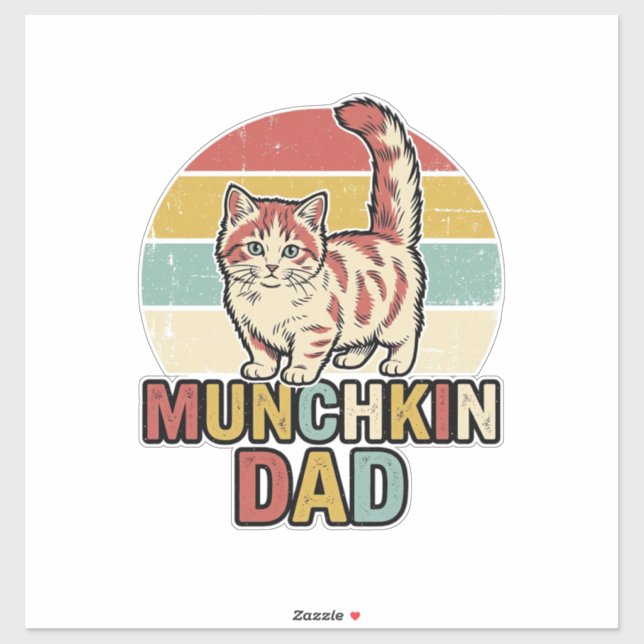Munchkin Dad Retro Cat Lover Vector Shirt Design_1 (Sheet)