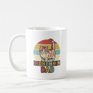 Munchkin Dad Retro Cat Lover Vector Shirt Design_1 Coffee Mug