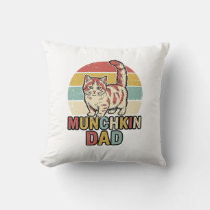 Munchkin Dad Retro Cat Lover Vector Shirt Design_1 Cushion