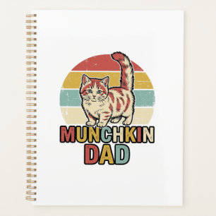 Munchkin Dad Retro Cat Lover Vector Shirt Design_1 Planner