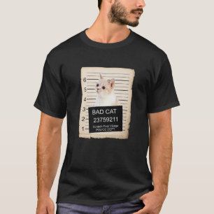 Munchkin Kitten Mug Shot Bad Cat T-Shirt
