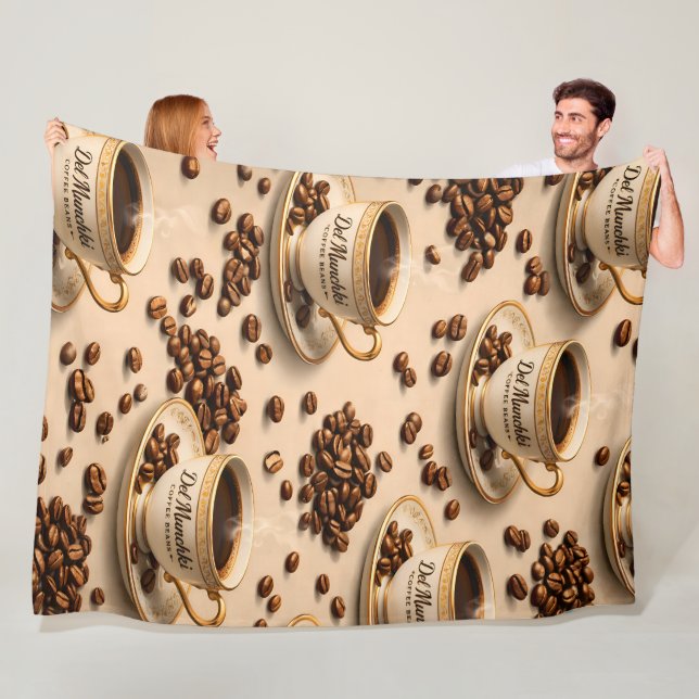 Munchy coffee beans, premium fleece blanket (In Situ)