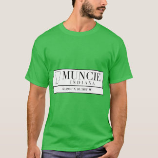 Muncie Indiana Coordinates Oversized T-Shirt