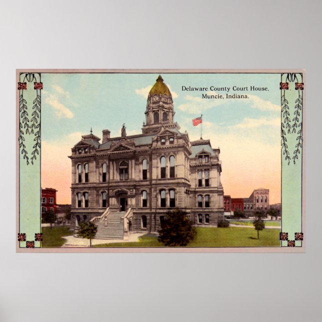 Muncie, Indiana Courthouse Poster (Front)