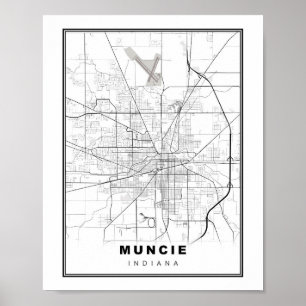 Muncie Map Poster