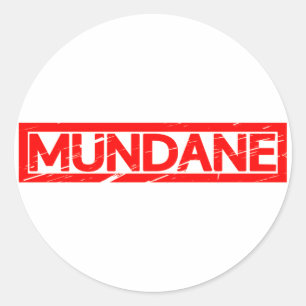 Mundane Stamp Classic Round Sticker