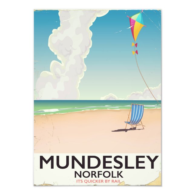 Mundesley Norfolk Beach travel poster (Front)