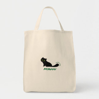 Mundo Gato Black Cat "MIAUUU" Minimalist Tote Bag