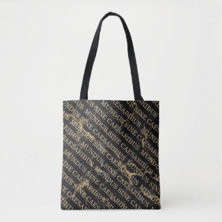 “Mundus Sine Caesaribus” Black Marble Tote Bag