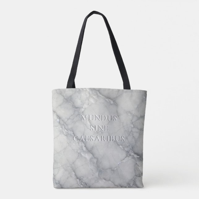 “Mundus Sine Caesaribus” Marble  Tote Bag (Back)