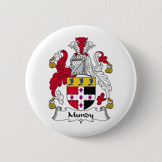 Mundy Family Crest 6 Cm Round Badge (Front)