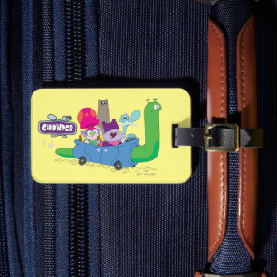Mung, Chowder, Shnitzel, & Truffles in Snail Car Luggage Tag