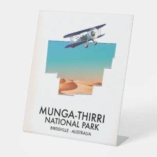 Munga-Thirri National Park Birdsville Australia P Pedestal Sign
