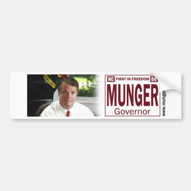 Munger for NC Governor Bumper Sticker (Front)