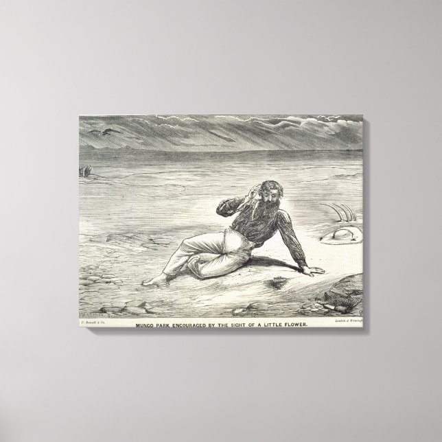 Mungo Park (1771-1806) encouraged by the sight of Canvas Print (Front)