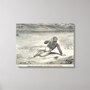 Mungo Park (1771-1806) encouraged by the sight of Canvas Print