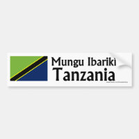 Mungu Ibariki (God Bless) Tanzania with flag