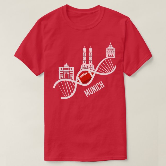 Munich American Football Skyline Bavaria Gift  cla T-Shirt (Design Front)